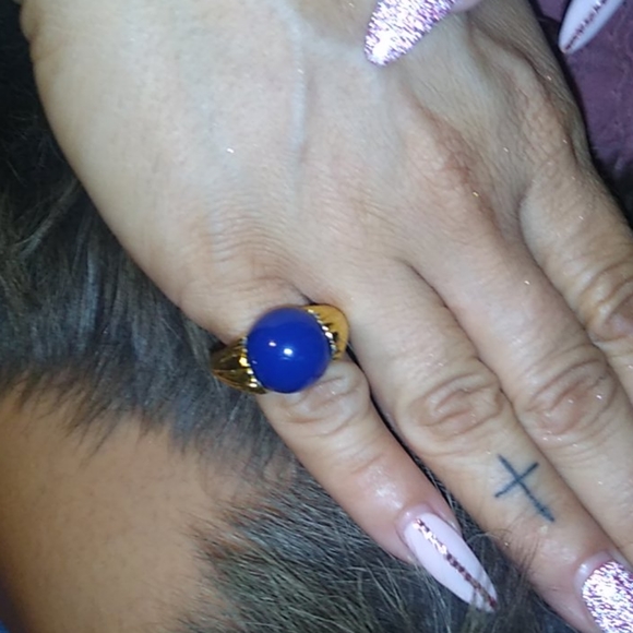 Vintage interchangeable Gold shell ring - Picture 4 of 7